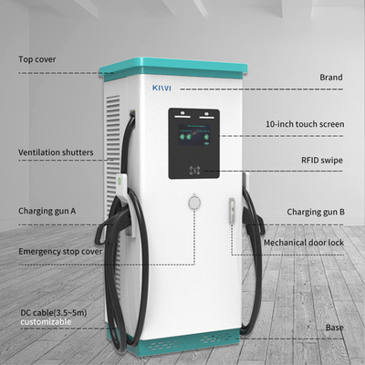 Trạm sạc EV ngoài trời công cộng với giao diện CHAdeMO CCS loại 2