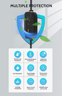 3.5KW 7KW 11KW AC Plug Charge EV Home Level 1 2 Ev Sạc nhà ô tô di động