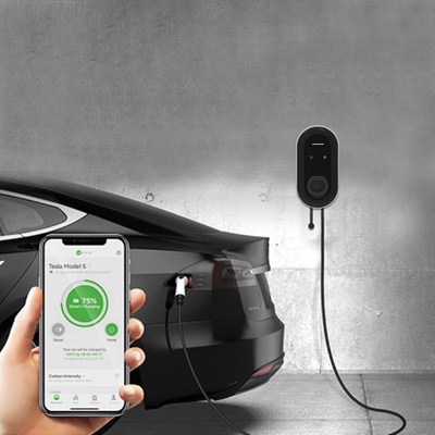 7-11KW hộp sạc EV gắn tường để khởi động RFID và giao tiếp điểm đến điểm
