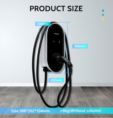 22kw EV Wallbox Charger 3 Phase Type 2 32a Trạm sạc cho nhà 380v Điện áp đầu vào