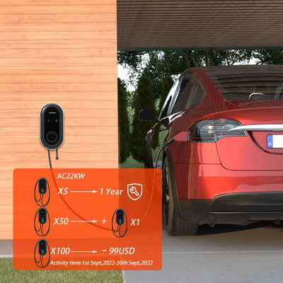 22kW 3-Phase Plug-in Fast Charge GB/T OCPP Wall Box EV Charger Station cho xe điện