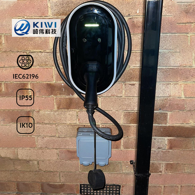 GBT Socket 1 Phase AC Level 2 EV Charging Station với đầu ra 7KW và giám sát điện áp