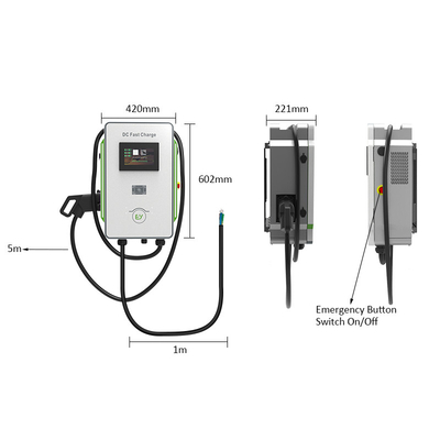 Đồ sạc xe điện OEM cấp 3 Ứng dụng gắn tường 30kW DC Sạc nhanh CCS1 CCS2 GB/T