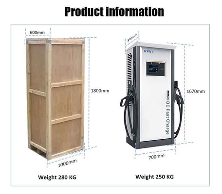 60KW 120KW DC Sân sạc nhanh EV với cắm sạc sàn đứng