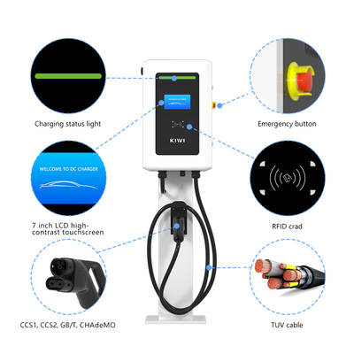 OEM xe điện DC xe nhanh công cộng EV sạc Wallbox 20kW 30kW 40kW Chademo CCS CCS2 2 Đài sạc EV đơn súng